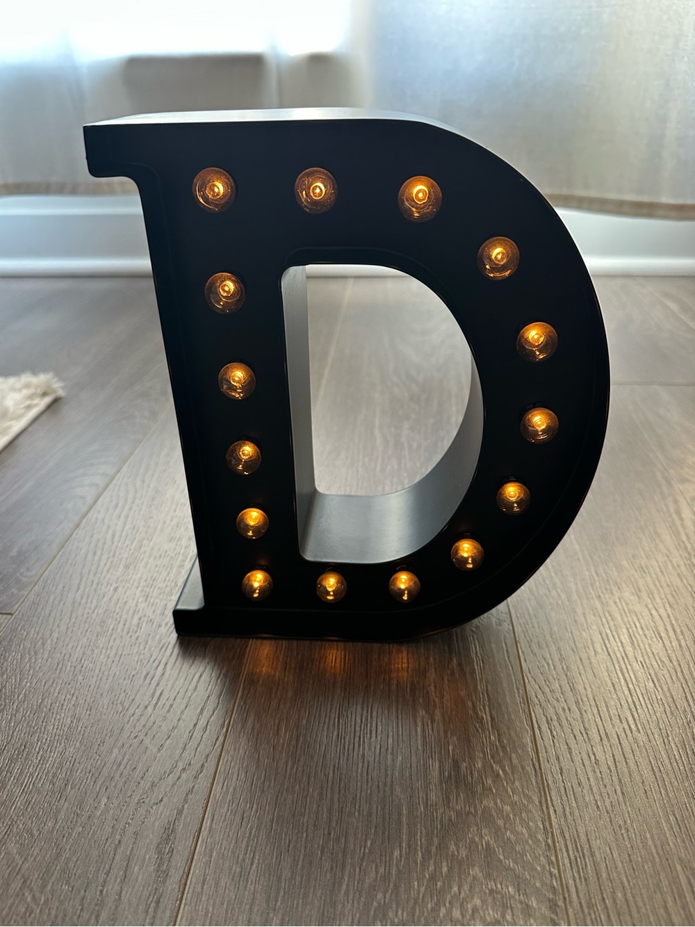 Threshold Black Marquee Letter D Light